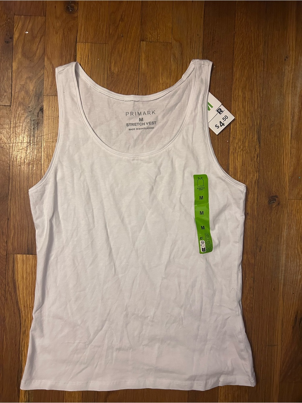 Primark White Stretch Tank Top - Women's Medium